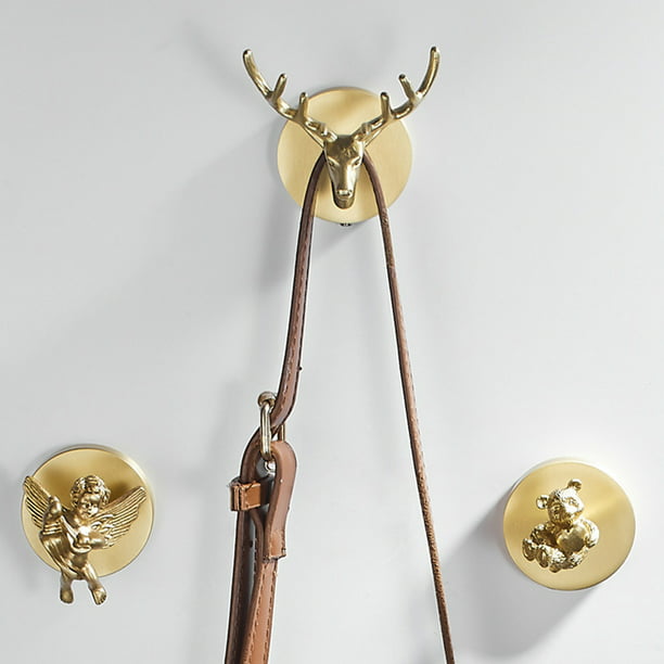 Brass Coat Hook Gold Wall Hook for Hanging Coat Towel Key, Living
