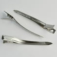 thumbnail image 4 of 24 paquetes de pinzas para pico de pato, pinzas para rizos de cocodrilo de metal inoxidable de 3,5 pulgadas con agujeros para peinar el cabello, teñir el cabello, plateado, 4 of 5