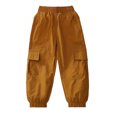 thumbnail image 4 of BXJX Boys Cargo Pants, Elastic&nbsp;Bottom Summer Casual Elastic Waist Kids Jogger Pants Orange Size 12-13 T, 4 of 9