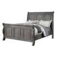 thumbnail image 6 of Bed Frame Grey Sleigh Design Headboard FB 1pc Eastern King Size Panel Bed Beautiful Wooden Bedroom Furniture Antique Gray Oak Finish, 6 of 8