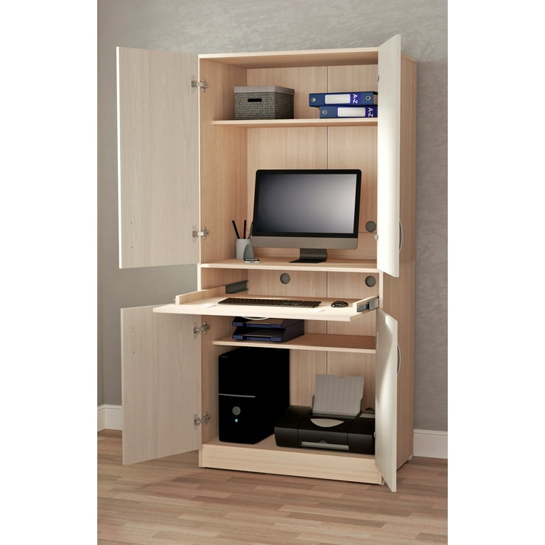 Inval Laura 50 W Standard Computer Desk Washed Oak - Office Depot