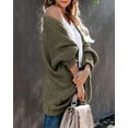 thumbnail image 3 of Women Open Front Long Sleeve Chunky Knit Cardigan Sweaters Outwear with Pockets, 3 of 5