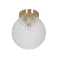thumbnail image 2 of Kenroy Home Prismatic 8'' Flush Mount Ceiling Light Fixture with Clear Glass Globe Shade for Entryway, Hallway, Closet, or Bedroom, Brushed Gold, 2 of 8