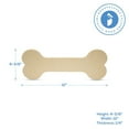 thumbnail image 4 of Dog Bone Cutouts 4-3/8 x 12-inch, Pack of 1 Wood Door Hanger Blanks, Wooden Crafts to Paint, Wooden Cutouts for Crafts, by Woodpeckers, 4 of 5