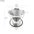 thumbnail image 2 of Filtre à Café Réutilisable en Acier YSTIANN – Goutteur à Portion Individuelle avec Support et Poignée en Liège, Maille Ultra-Fine pour une Saveur Riche, Compact et Pratique pour les Voyages, Comprend une Brosse WJ94-2864, 2 of 7