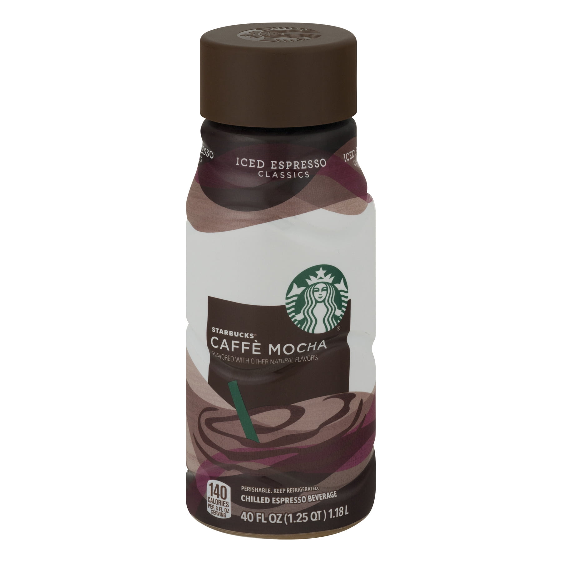 Starbucks Iced Espresso Caffe Mocha Premium Iced Coffee Drink, 40 oz Bottle