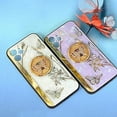 thumbnail image 6 of iPhone 12/12 Pro Case, Cute Conch Shell Mirror Floral 3D Butterfly with Kickstand Diamond Rhinestones Elegant Protective Cover for Girls Women for Apple iPhone 12/12 Pro 6.1'' 2020 (White), 6 of 13