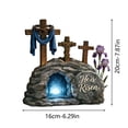 thumbnail image 3 of YingYouFu Wood Easter Resurrection Scene Cross Table Decor - He is Risen Religious Decor for Tabletop, Mantels, Tray & Perfect Christian Home Holiday Gifting, 3 of 7