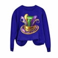 thumbnail image 6 of ClodeEU Women Holiday Mardi Gras Sweatshirts,Casual Fashion Long Sleeve Sequin Sweatshirt A-Blue,Womens Plus XL, 6 of 6