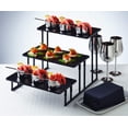 thumbnail image 4 of American Metalcraft ISP18 Rectangular Three-Tier Stand, Fixed, Black, 4 of 4
