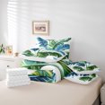 thumbnail image 6 of Castle Fairy Botanical Plants 7pcs Bedding Comforter Set,Tree Leaves Queen Bedding Sets Super Cozy,Tropical Plants Queen Sheet Sets,Lightweight Watercolor Room Decor,Reversible, 6 of 8