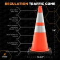 thumbnail image 7 of Xpose Safety 28 Inch Orange Traffic Cones with 6" & 4" Collar, Multipurpose PVC Plastic Safety Cone for Parking, Soccer, Caution, Kids and Construction (8 pack), 7 of 7