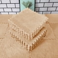 thumbnail image 4 of PATLOLLAV 1 Pcs Interlocking Carpet Shaggy Soft Foam Mats Fluffy Area Rugs Protective Floor Tiles Exercise Play Mat for Children Kids Room Home Parlor Bedroom, 4 of 6