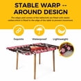 thumbnail image 4 of Black Mountains Table Cloths for 4 Foot Rectangle Tables, Modern Aesthetic Cherry Blossoms Cranes Patio Waterproof Elastic Fitted Tablecloths, Washable Rectangular Table Cover for Camping, 4 of 8