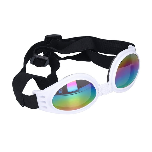 Gafas de sol para mascotas, gafas plegables de verano con protección UV para perros medianos y grandes, color blanco