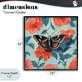 thumbnail image 4 of Stupell Industries Eclectic Academia Moth On Floral Black Framed Giclee Art, 12 x 12, by Kate Jarvik Birch, 4 of 8