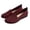 Red, variant on Women Comfortable Knit Slip On Shoes for Dance Long Distance Walk Travel Mesh Breathable Step In Flats Loafers