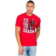 Deadpool Mens T-Shirt - After I waste you Sushi (X-Large)