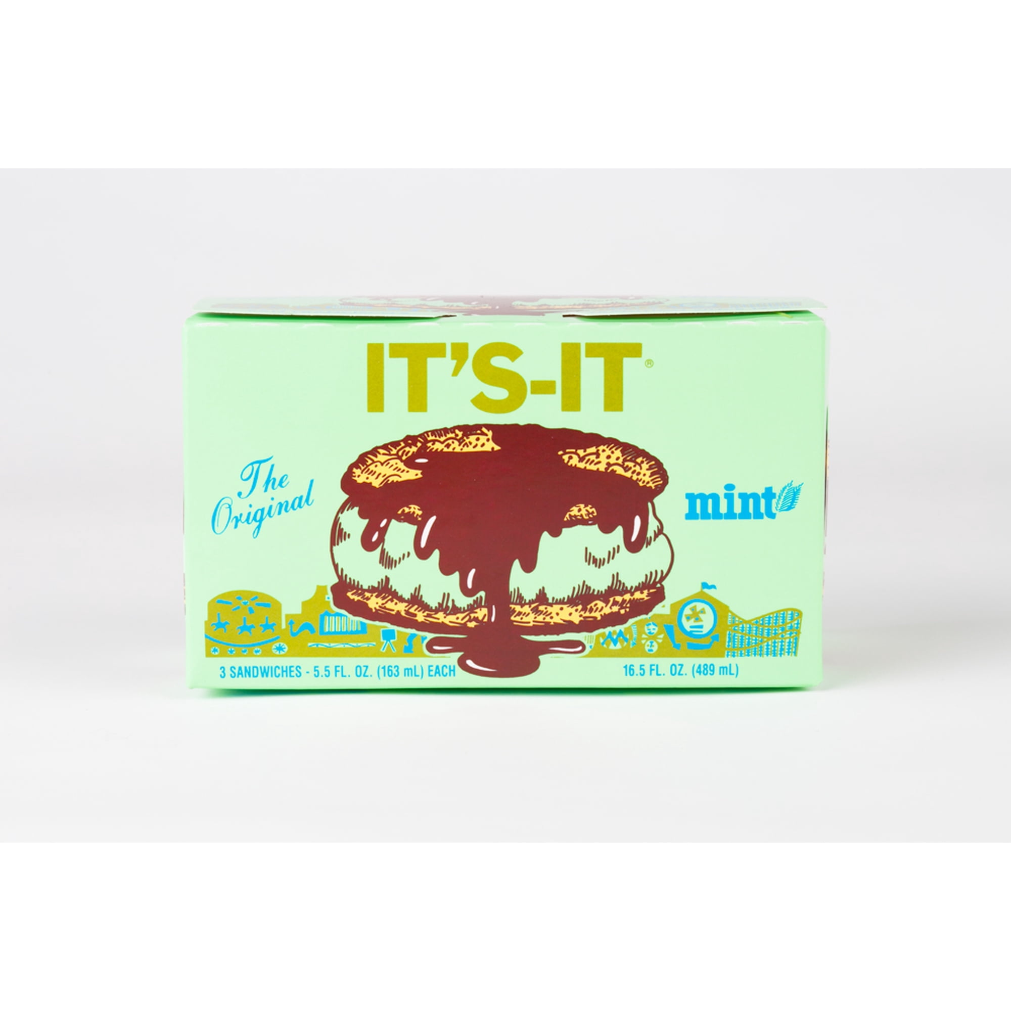 IT'S-IT Ice Cream Mint Sandwich 5.5 fl oz, 3-Count