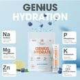 thumbnail image 4 of The Genius Brand - Genius Hydrate Stick Pack Powder Drink Mix – Blue Raspberry Flavor, Natural Electrolyte Booster with Coconut Water & Potassium for Ultimate Hydration - 20 Packets, 4 of 6
