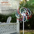 thumbnail image 6 of Alpine Corporation Solar Dual 68" Red and White Iron Patriotic Wind Spinner, 6 of 13