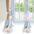 thumbnail image 6 of Easter Bunny Plush Hug Dolls, Couple Cute Bunny Decorations With Green Leaves For Easter Tree, Curtain Tiebacks, Curtain Decor, Home Atmosphere Layout - 2Pcs, 6 of 6