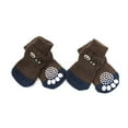 thumbnail image 3 of ADDHAT 4Ud Calcetines Antideslizantes Para Y Perros En Color Marrón Oscuro, 3 of 8