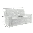thumbnail image 3 of Benjara BM327858 Jinu Power Recliner Loveseat - Gray Polyester Micro Chenille - 75 in., 3 of 5