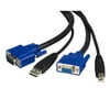 STARTECH.COM SVUSB2N1_15 CONNECT VGA AND USB-EQUIPPED COMPUTERS TO A KVM SWITCH USING A SINGLE CABLE - 15