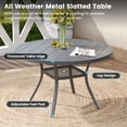 thumbnail image 2 of VOXBIN 5 Pieces Patio Dining Set – 40.6" Round Outdoor Table with 4 Stackable Chairs, Gray Table and Dark Gray Chairs，For Garden, 2 of 10