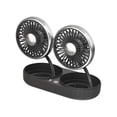 thumbnail image 2 of Ventiladores para vehículos, cabezales dobles, 3 velocidades, dispositivos de fácil instalación, duraderos, mantienen el aire en negro, 2 of 9