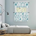 thumbnail image 5 of Turquoise Coastal Kitchen Curtains Sets for Windows 36 Inch Length, Sea Turtle Nautical Coral Summer Beach Rod Pocket Window Treatments Tier Curtains and Valances Set for Bedroom/Bathroom, 5 of 8