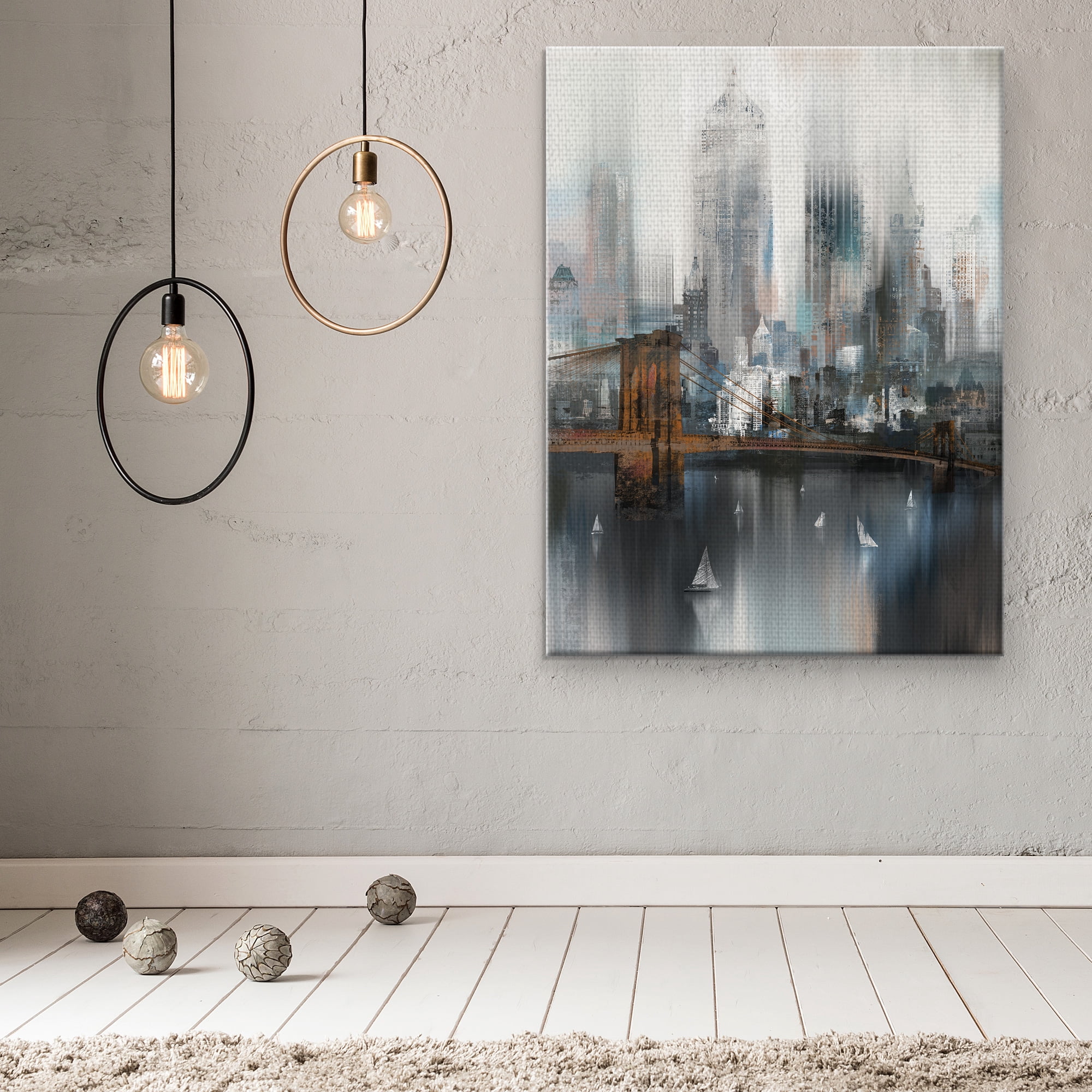 Masterpiece Art Gallery Cityscape NYC by Willowbrook Fine Art Canvas Art Print 30" x 40"