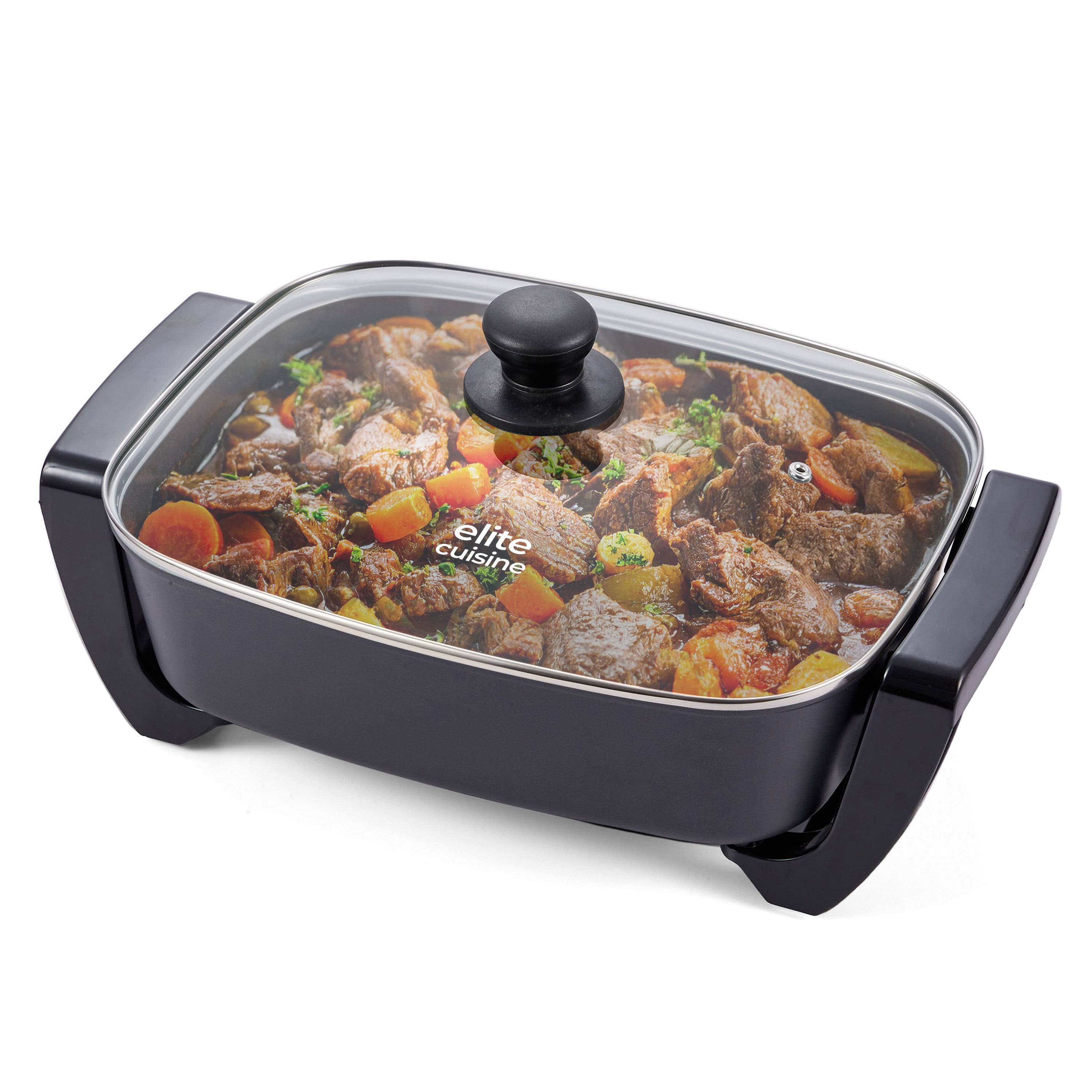 Elite Cuisine EG6235 8Qt. Jumbo Electric Skillet w/ Easy-Pour
