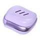 thumbnail image 1 of Cepillo peine de silicona de doble cara, cepillo de masaje de silicona para cabelludo de mascotas (para dormitorios) Violeta A, 1 of 8
