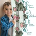 thumbnail image 3 of Blackout Kids Curtains,LightGreen Dinosaurs Floral Pattern Childrens Insulated Curtains Set Of 2,Bedroom Essentials,Toddler Room Decor 42"x54", 3 of 5