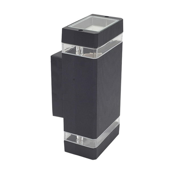 Luz de pared exterior Luz exterior/Luz rectangular de doble cabeza hacia arriba y hacia abajo/ Aplique de pared exterior moderno para pared exterior/ 2 capas Sunnimix Luz de pared al aire libre