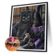 thumbnail image 2 of Pintura de diamante 5D DIY gato negro Full Round Drill Rhinestone Hugtrwg Para estrenar, 2 of 9