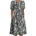 thumbnail image 2 of Robe Maxi d'Été Robe d'Été Bohème à Manches Courtes Robe de Plage Robe Longueur Genou Robe à Manches Courtes en Liquidation, 2 of 5