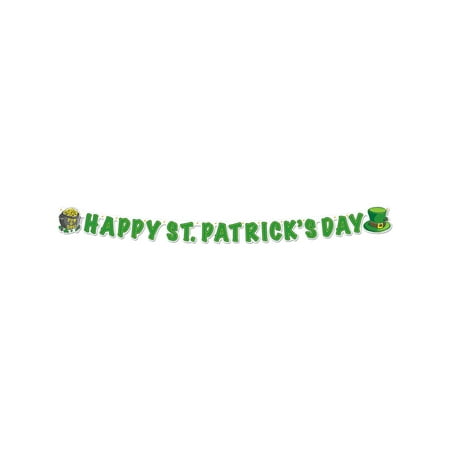 5" x 5' Happy St Patricks Day Streamer Irish Pride Decoration Decal