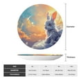 thumbnail image 2 of Picia Sunshine Colorful Cloud Rabbit Pattern Bone China Decorative Plate – Wall Decor with Stand and Adhesive, Elegant Ornament for Living Room, Office, or Entryway-10in, 2 of 6