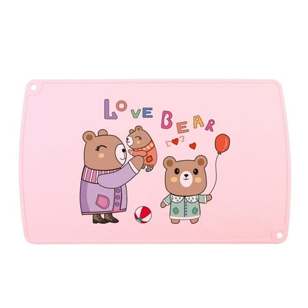 

Meizhencang 50x30cm Cute Donkey Owl Heat Spill Proof Silicone Kids Placemat Dining Food Mat