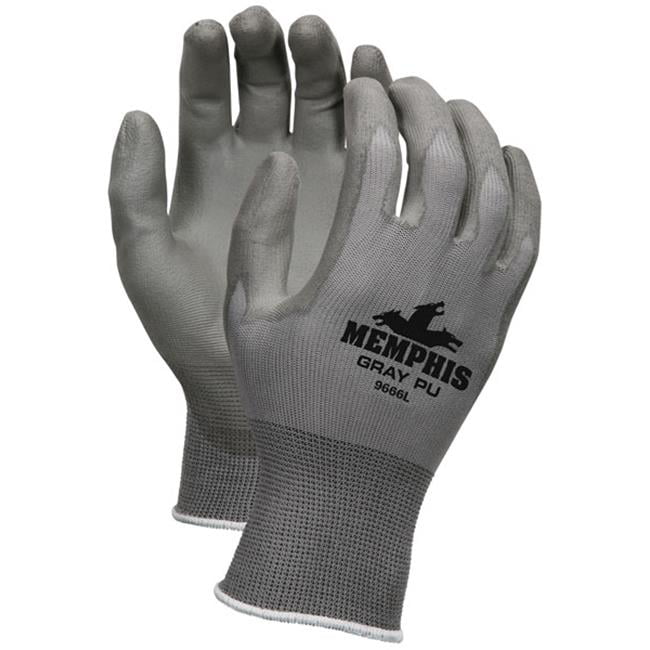 Black for sale online MCR Safety 9669L Nylon Knitted Large Shell Gloves 