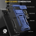 thumbnail image 3 of For Google Pixel 8A Case with Hinge Protection and 360°Rotate Ring Magnetic Kickstand, [Military Grade anti-Drop],Hard Back & Soft Edge Slim Protective Case for Google Pixel 8A,Navyblue, 3 of 7
