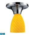 thumbnail image 1 of Celina 1-Light Semi-Flush In Polished Chrome And Canary Glass - LED, 1 of 2