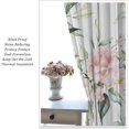 thumbnail image 5 of Rustic Flower Curtains Watercolor Pink Floral Green Leaves Natural Pattern Blackout Print Rod Pocket Window Drapes for Bedroom Living Room 52x84in, 5 of 6