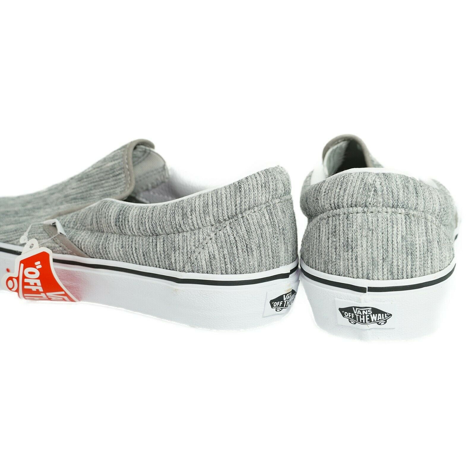 VN0A4BV3V7B1 VANS Classic Slip On Rib Knit Gray Men Size 4