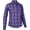 Purple, variant on Daniel Smart Women’s Plaid Flannel Shirt – Cotton Long Sleeve, Crimson Check, Brass Snap Buttons, Relaxed Fit (XS-3XL)