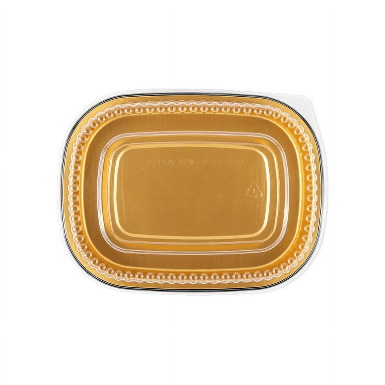 Black and Gold Foil Entrée or Large Casserole Pan (KD-9664PT)