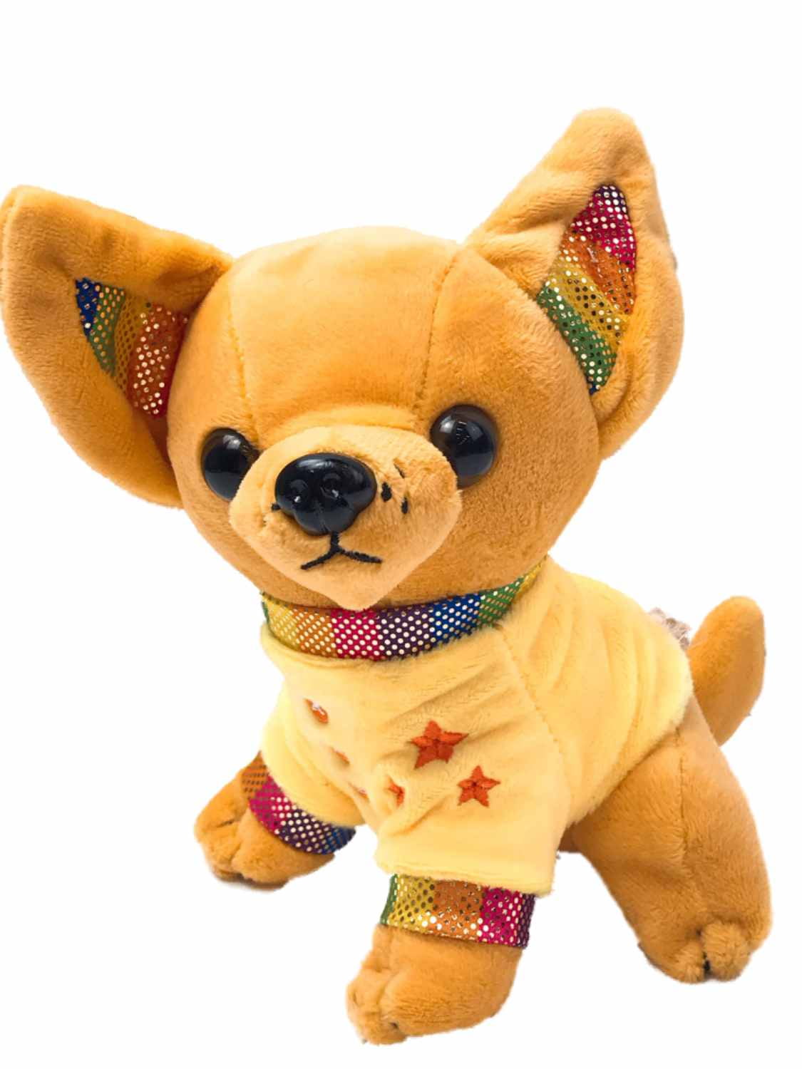 yellow stuffed dog